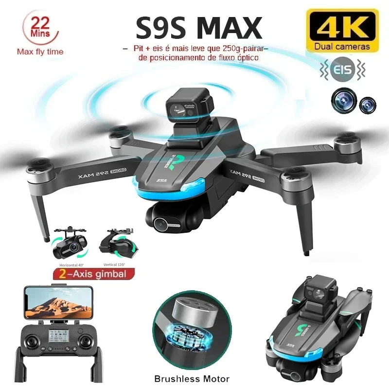 ใหม่S9S MAX MINI Drone 4K 2 แก - Drone Camera Lens บทวิจารณ์และราคา