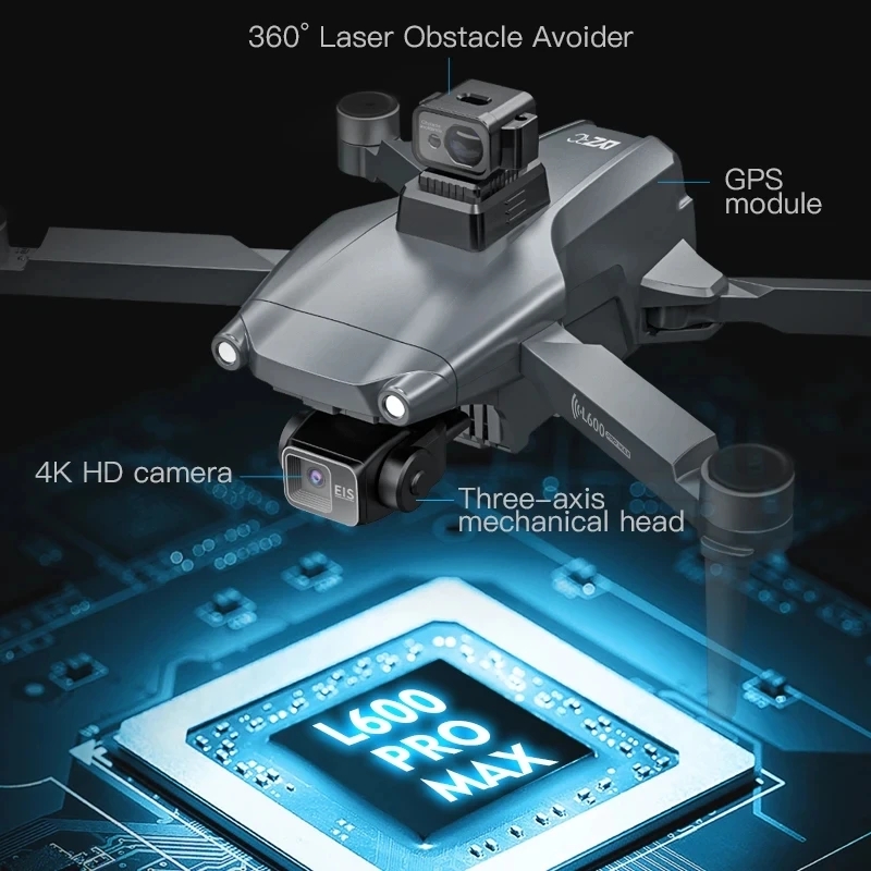 L600 PRO MAX GPS Drone Profess - Drone Camera Lens บทวิจารณ์และราคา