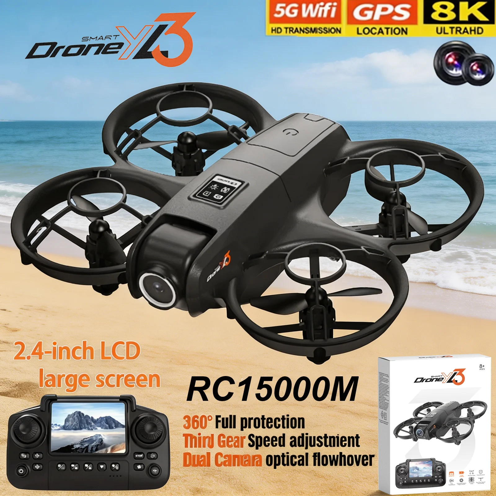 โดรน YL3 RC รุ่นใหม่ 8K 1080P  - Drone Camera Wide Angle บทวิจารณ์และราคา
